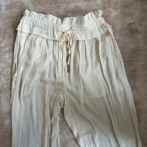Isabel Marant white paper bag waist pants - size 38
